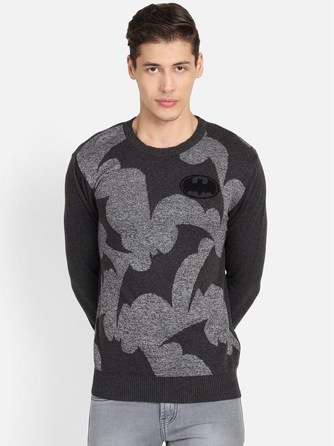 free authority batman printed regular fit sweater