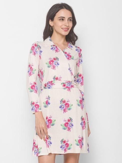 globus white floral print dress