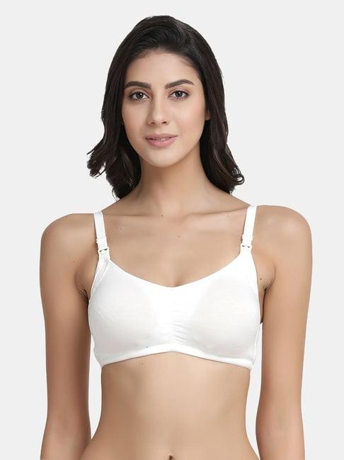 inner sense white non wired padded nursing bra