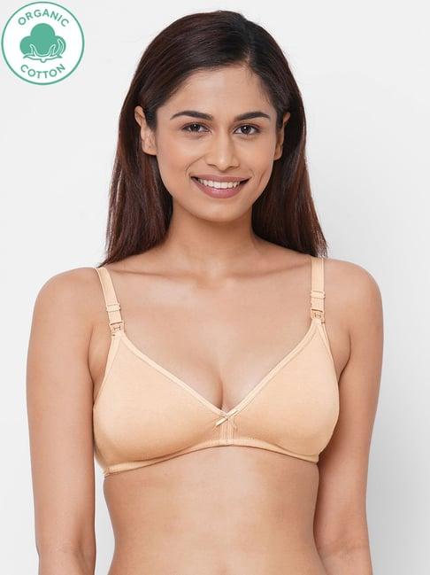 inner sense beige non wired non padded nursing bra