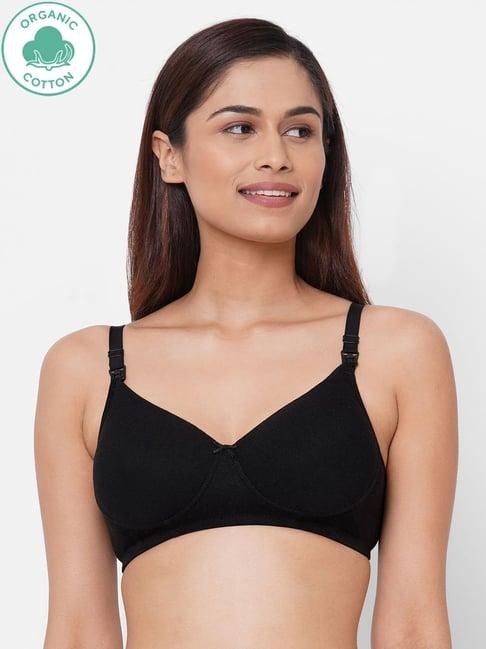 inner sense black non wired padded nursing bra