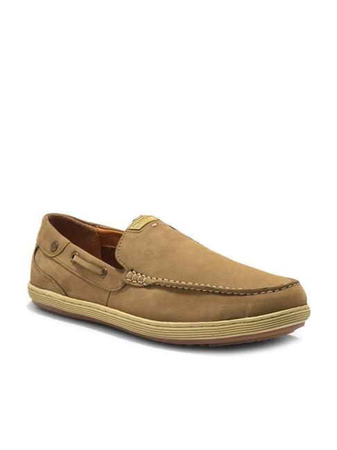 woodland men's khaki boat shoes