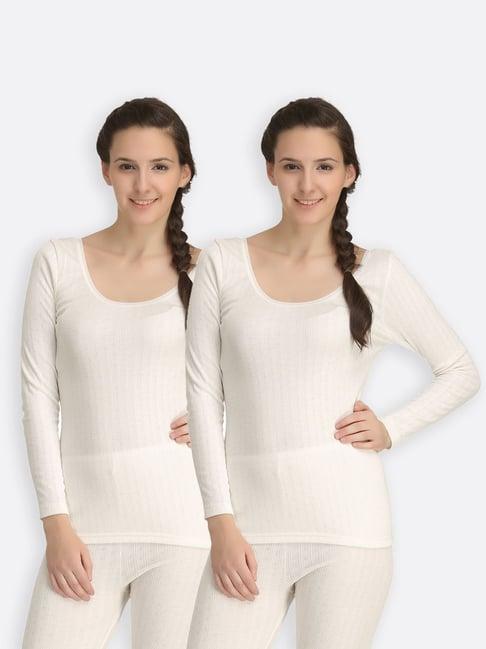 kanvin off white thermal top (pack of 2)