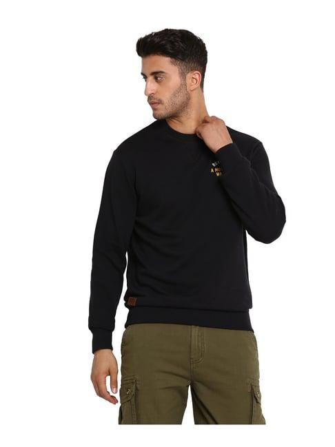 royal enfield black regular fit sweatshirt