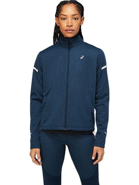 asics french blue heather regular fit jacket