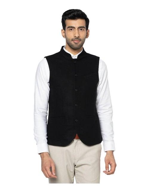 blackberrys black slim fit waistcoat