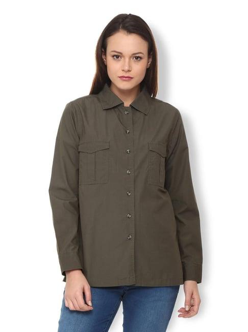 van heusen olive cotton jacket