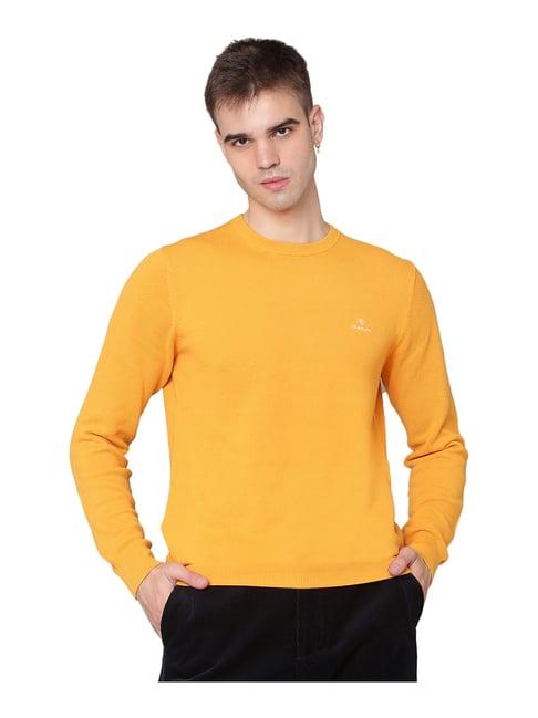 gant yellow textured sweater