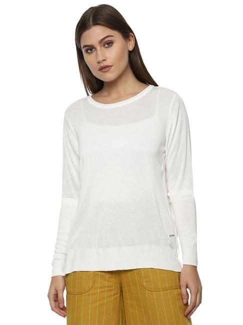 van heusen white regular fit sweater