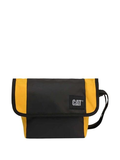 cat detroit black & yellow medium messenger bag