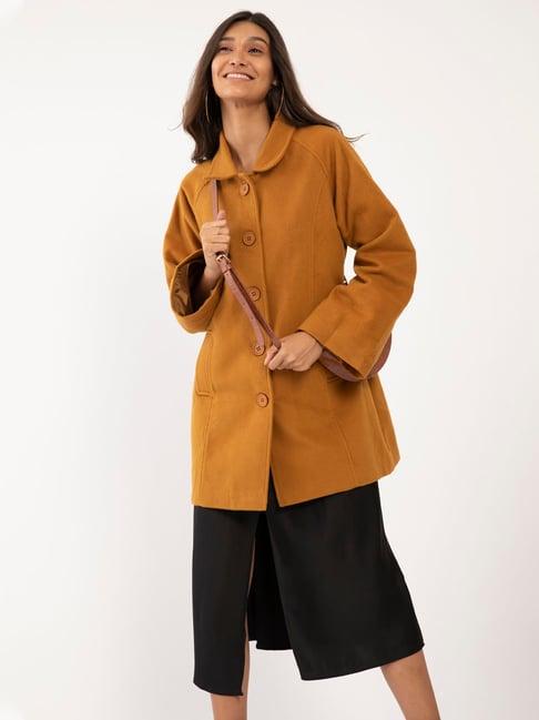 zink london tan full sleeves coat