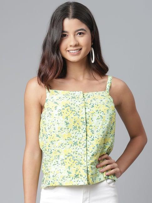 ayaany green printed top