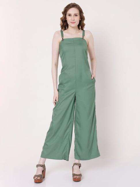 vero moda green maxi jumpsuit