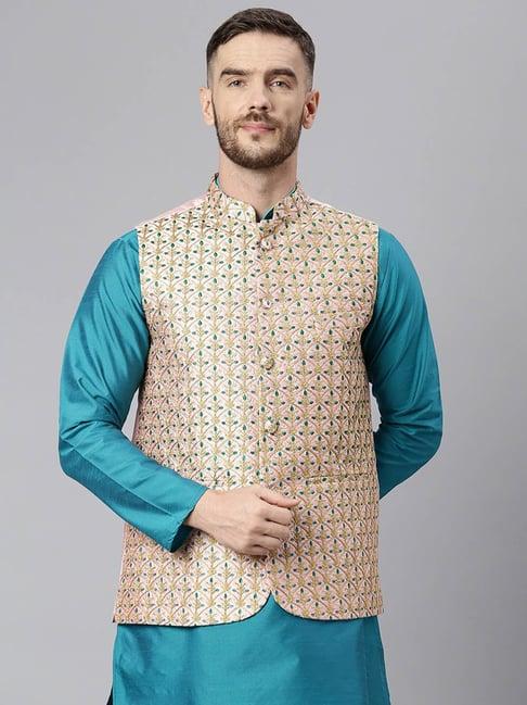 hangup pink sleeveless regular fit nehru jacket