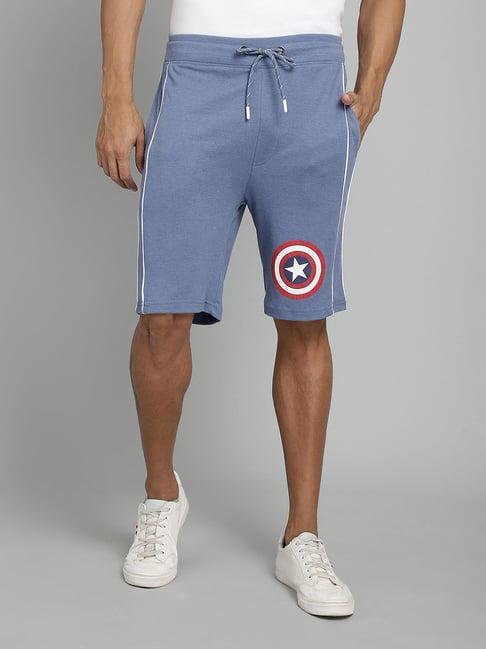 free authority captain america printed regular fit shorts