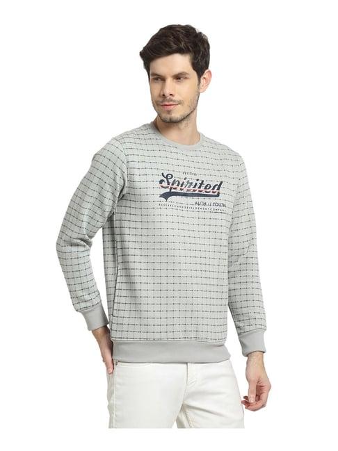 venitian- forbidden clothing grey printed sweatshirt