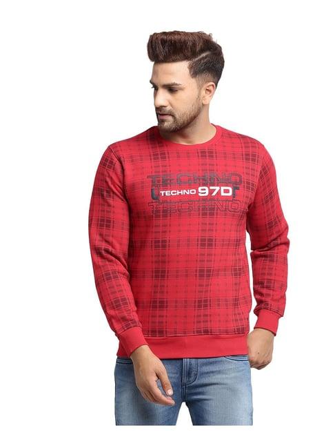 venitian- forbidden clothing bright red printed sweatshirt