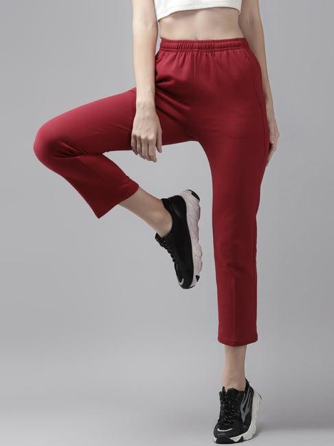 cayman red mid rise trackpants