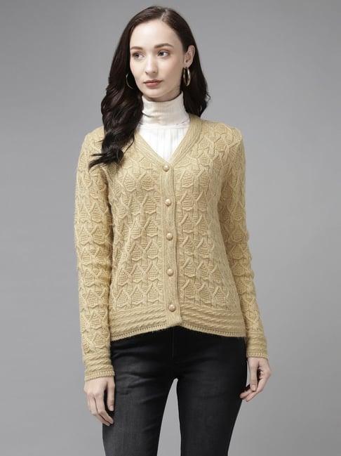 cayman beige embroidered cardigan