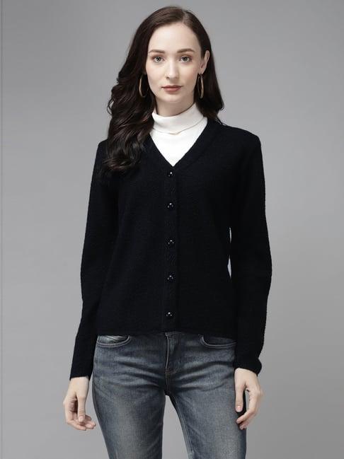 cayman black embroidered cardigan