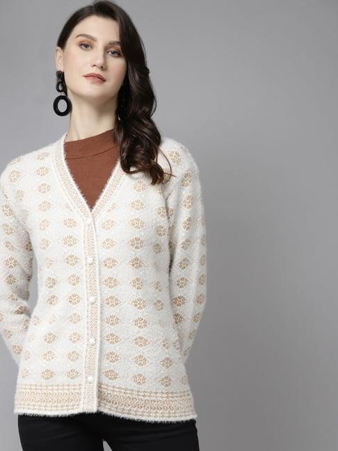 cayman beige embroidered cardigan