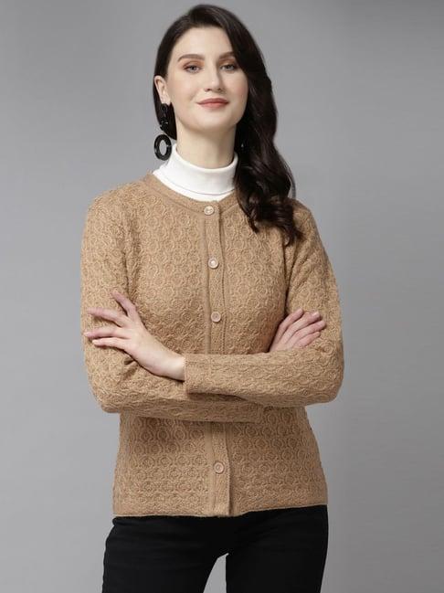 cayman beige embroidered cardigan