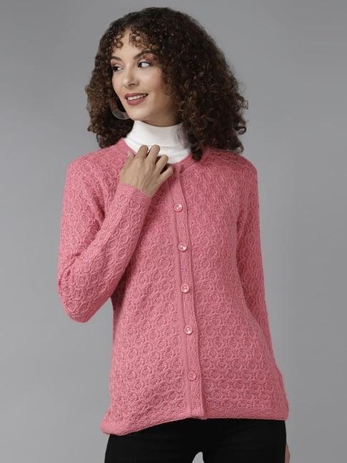 cayman pink embroidered cardigan