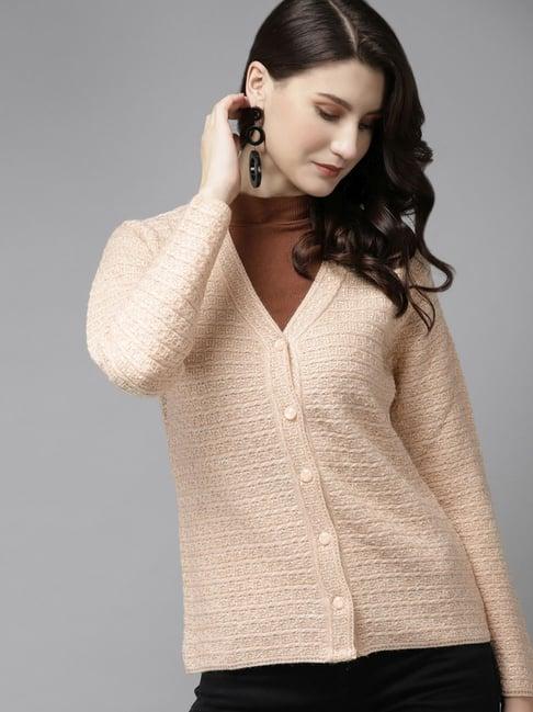 cayman beige embroidered cardigan