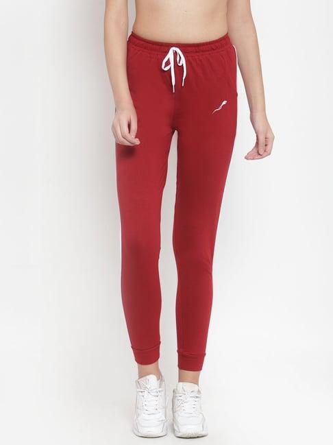 boston club maroon cotton trackpants