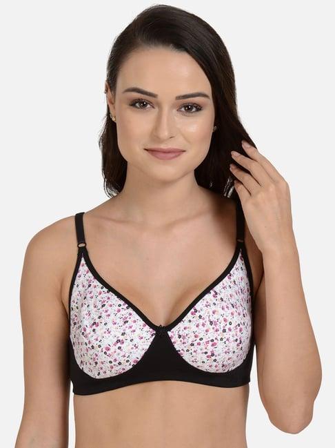 mod & shy purple & black non wired non padded t-shirt bra