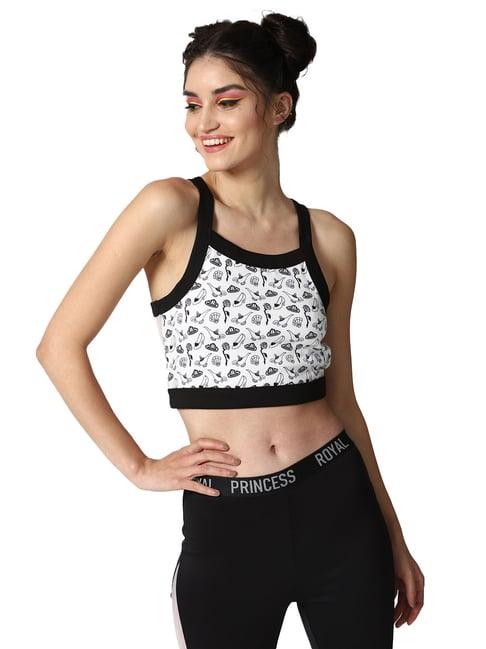 forever 21 white & black non wired non padded bralette