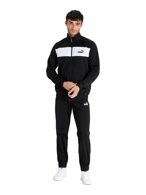 puma black tracksuits