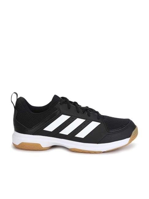 adidas men's ligra 7 m charcoal black indoor court shoes