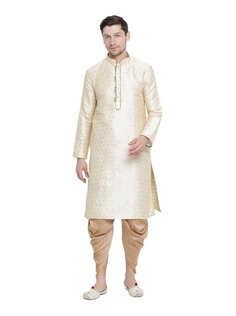 vastramay beige straight fit self pattern kurta patiala set