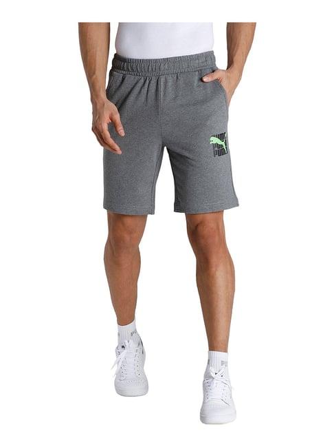 puma graphic grey cotton shorts