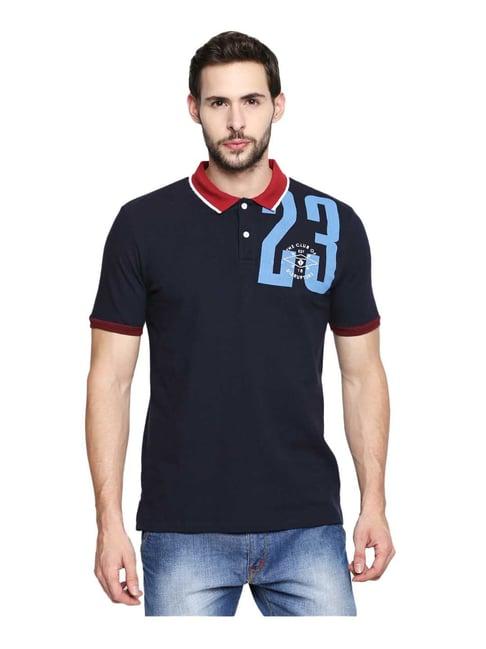 disrupt navy regular fit polo t-shirt