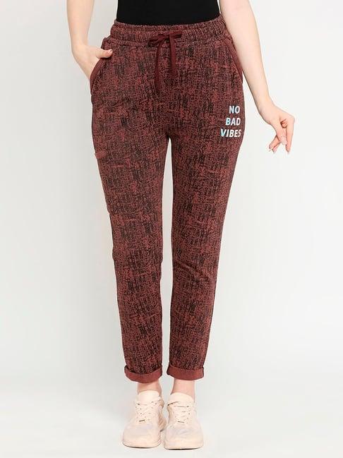 disrupt maroon & black textured pants