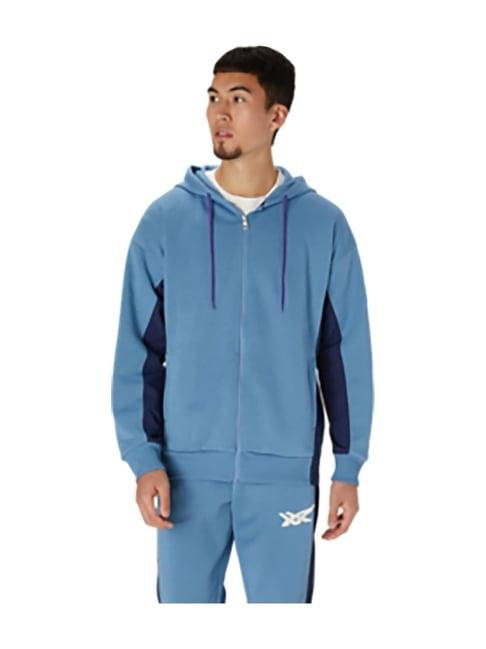 asics light blue full sleeves hoodie