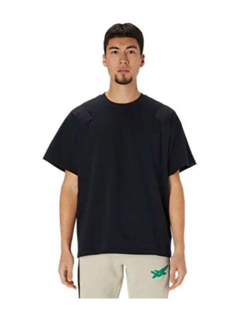 asics black round neck regular fit t-shirt