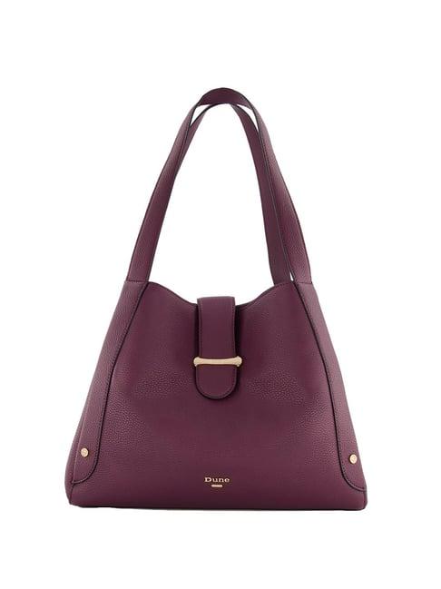 dune london dixen purple solid medium shoulder handbag