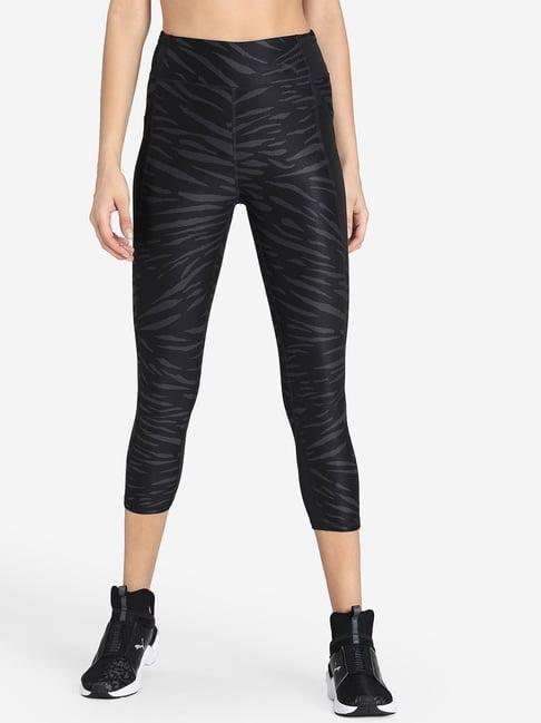 puma black polyester tights