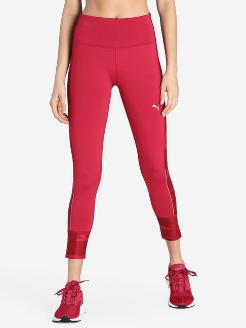 puma red polyester tights