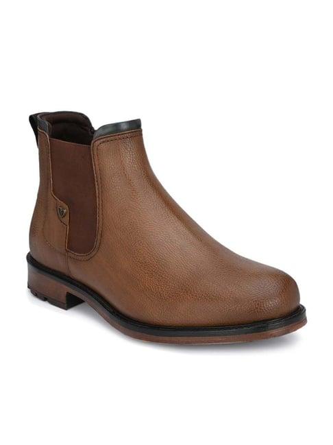 delize men's tan chelsea boots