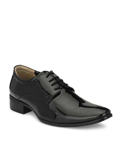 delize men's black derby shoes