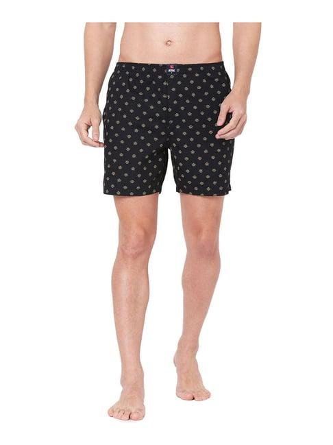 underjeans by spykar black printed boxers