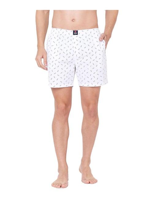 underjeans by spykar white printed boxers