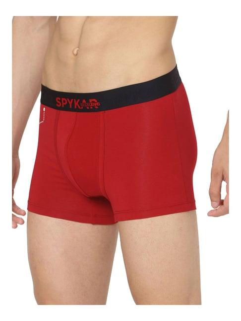 underjeans by spykar maroon regular fit trunks