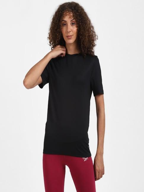 reebok black regular fit wor speedwick t-shirt