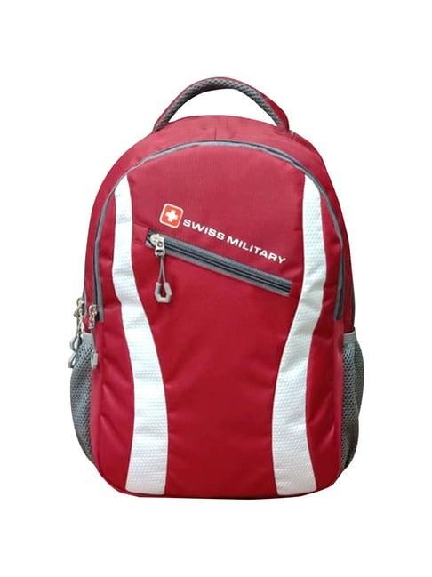 swiss military red medium laptop backpack