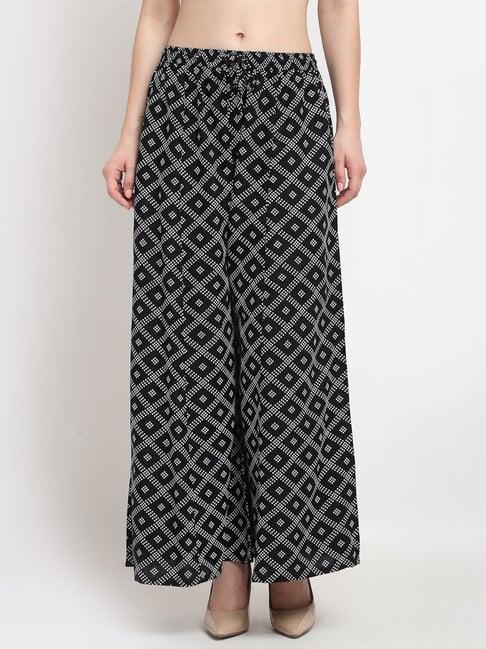 gracit black printed palazzos